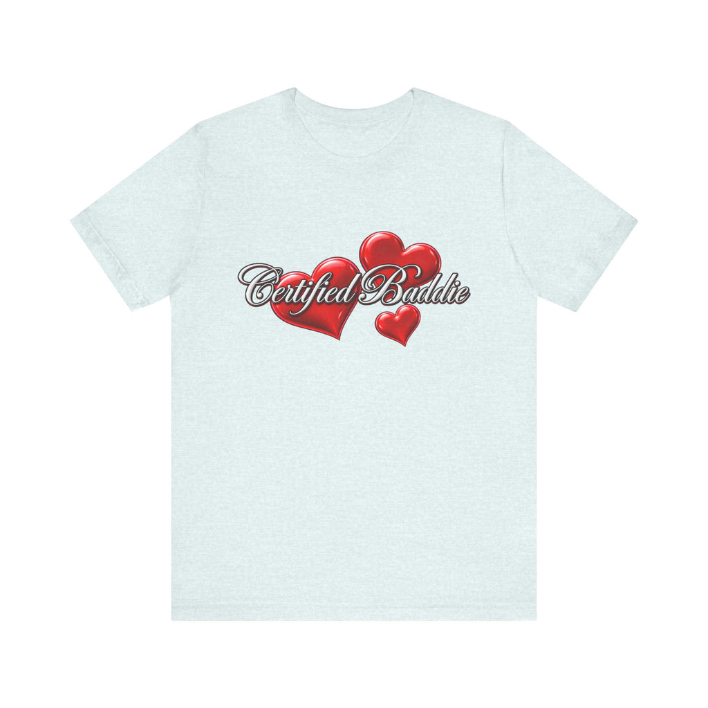 "Certified Baddie" Red Hearts Graphic Tee