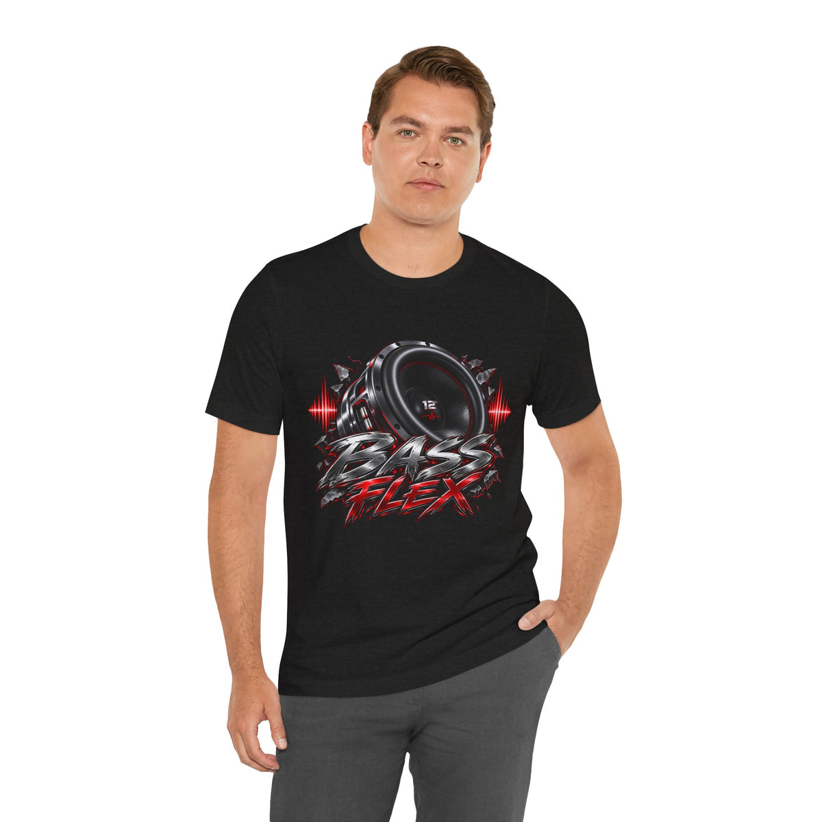 Bass Flex T-Shirt – Car Audio Subwoofer Graphic Tee