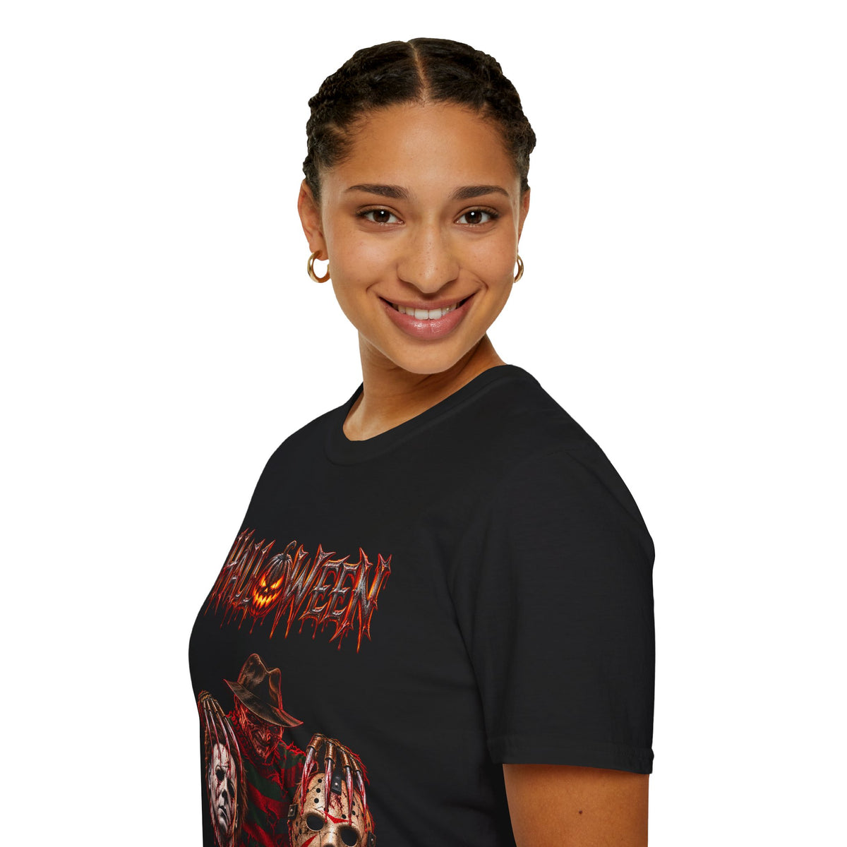 Halloween Mayhem — Freddy, Michael & Jason Mask Trio Graphic Tee
