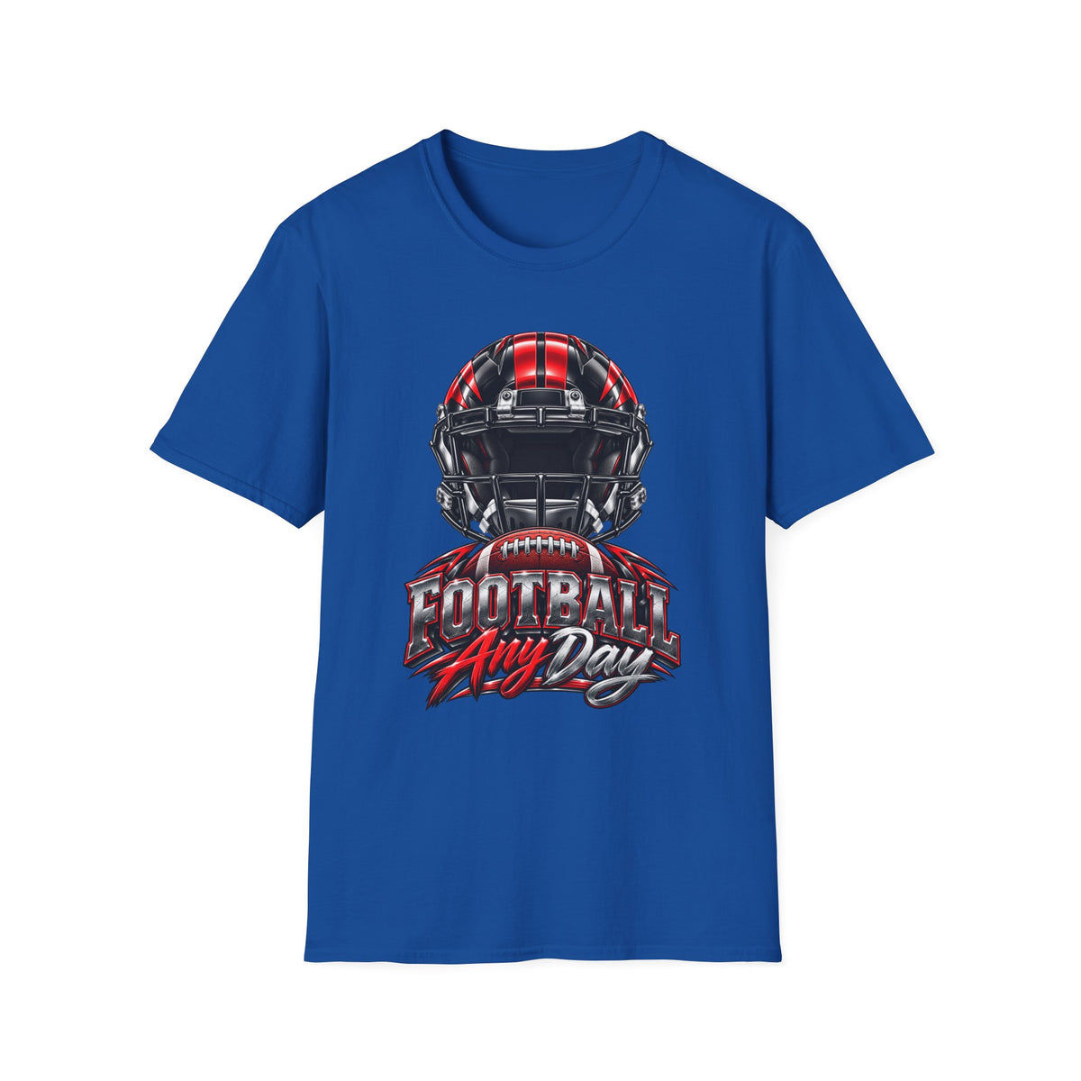 Football Any Day T-Shirt — Helmet Graphic Tee for Football Fans