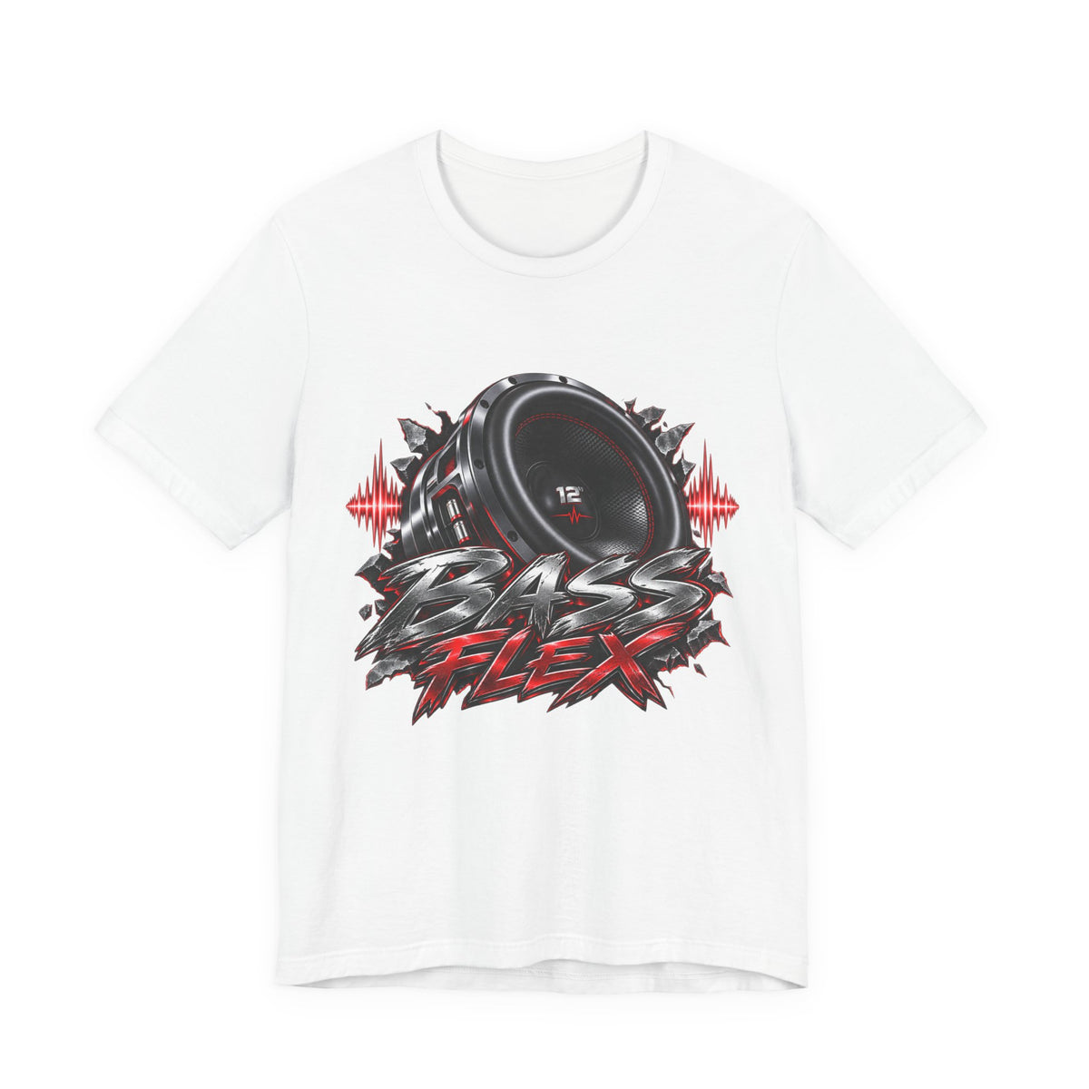 Bass Flex T-Shirt – Car Audio Subwoofer Graphic Tee
