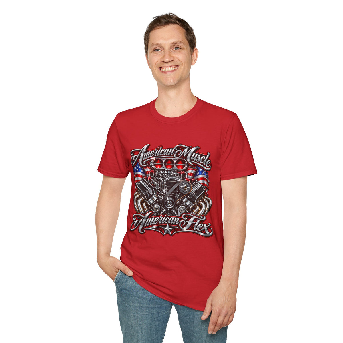 American Muscle Engine Graphic Tee