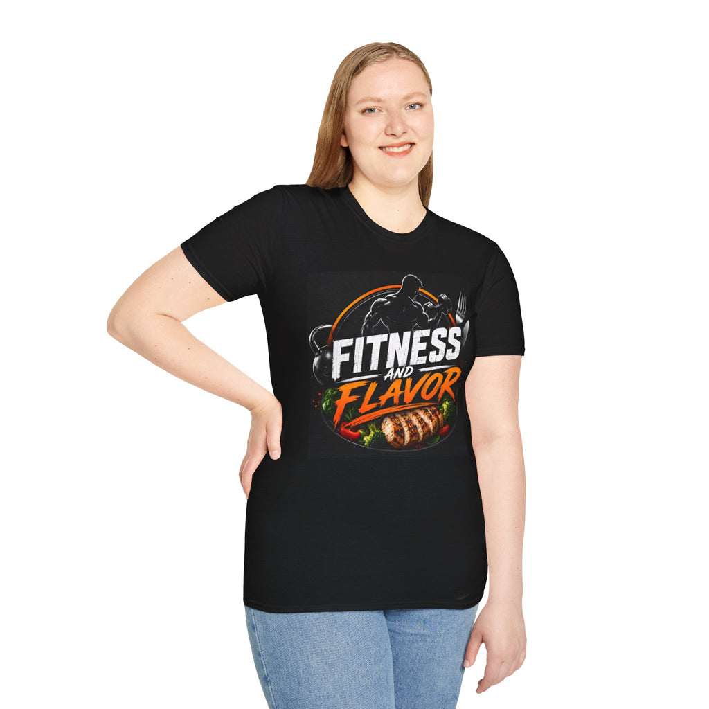 Fitness and Flavor T-Shirt — Gym & Foodie Workout Tee