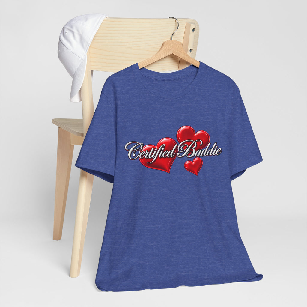 "Certified Baddie" Red Hearts Graphic Tee