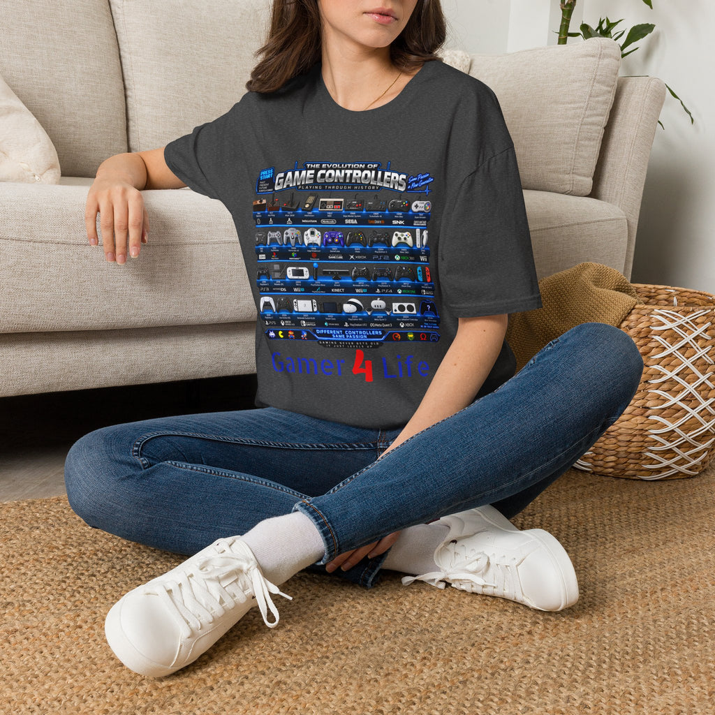 'Gamer 4 Life' Graphic Tee - Game Controllers Evolution