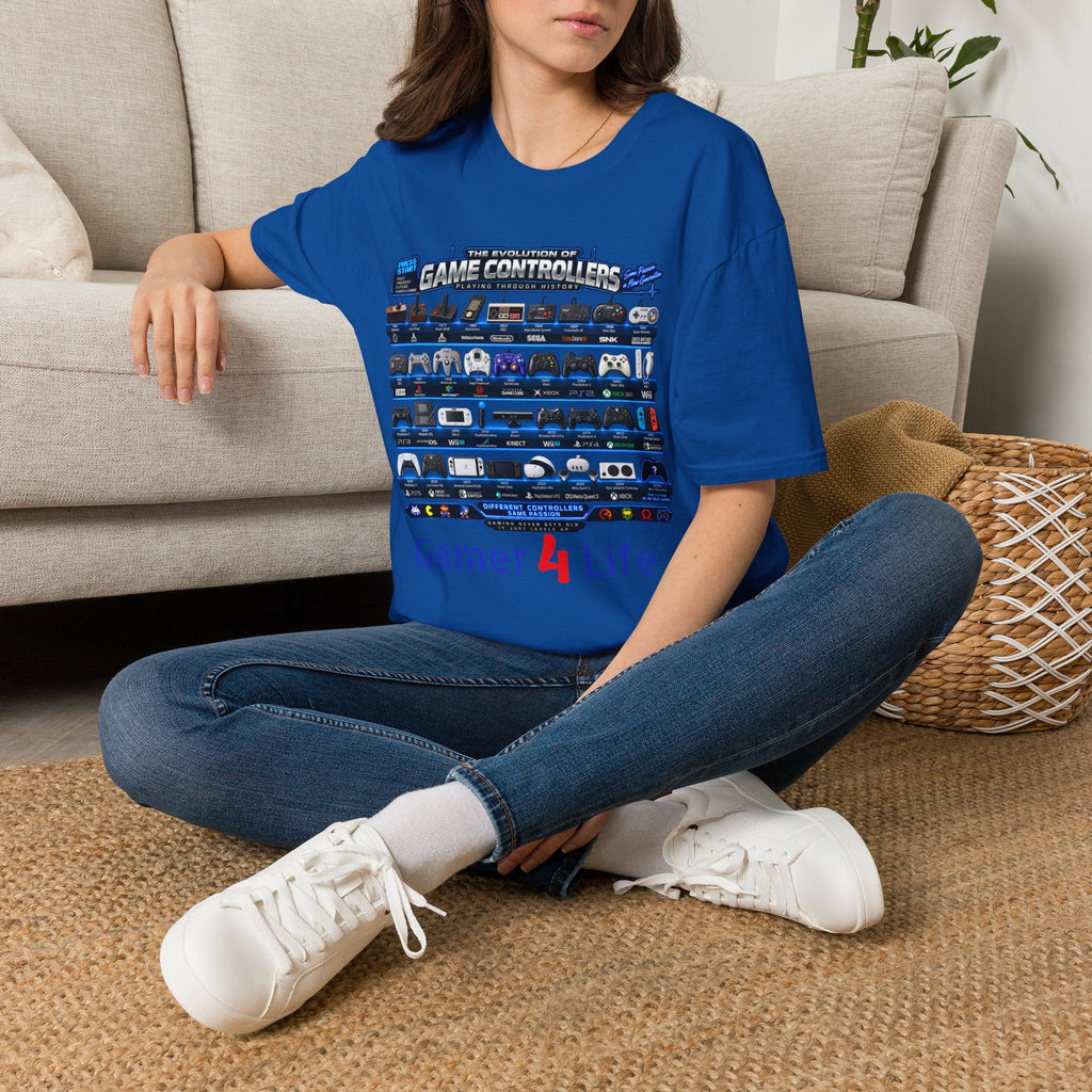'Gamer 4 Life' Graphic Tee - Game Controllers Evolution