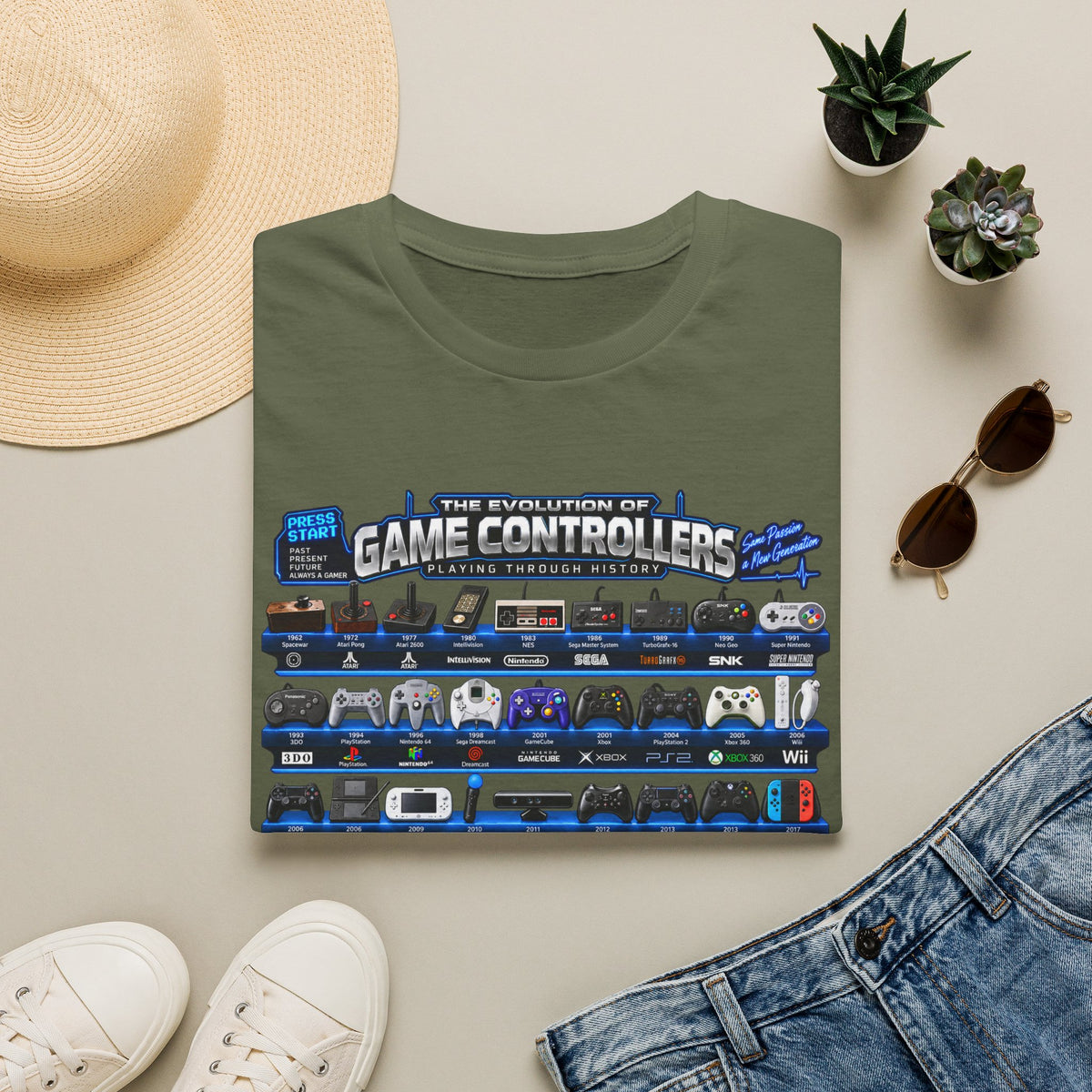 'Gamer 4 Life' Graphic Tee - Game Controllers Evolution