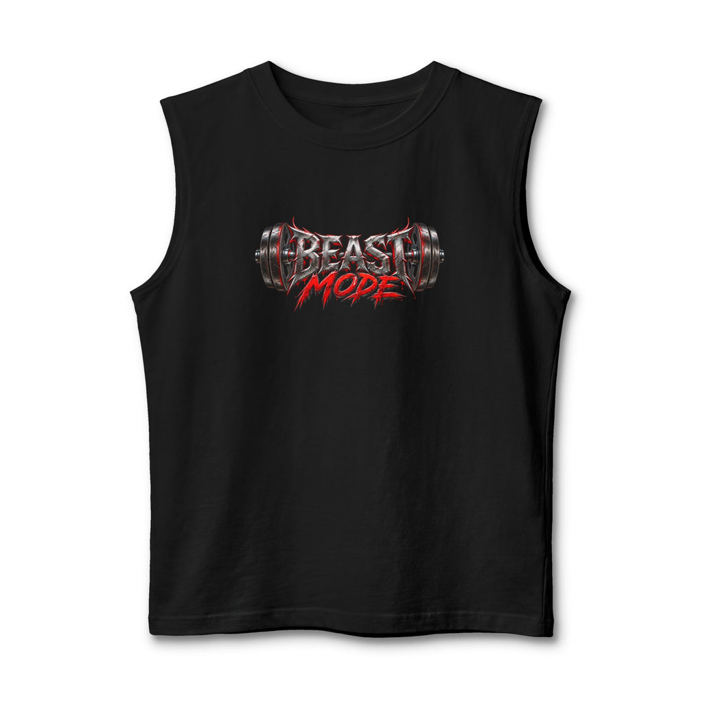 Muscle Tank — "Beast Mode" Barbell Gym Workout Top