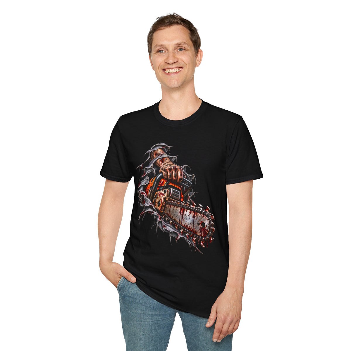 Chainsaw Carving T-Shirt — Horror Graphic Tee