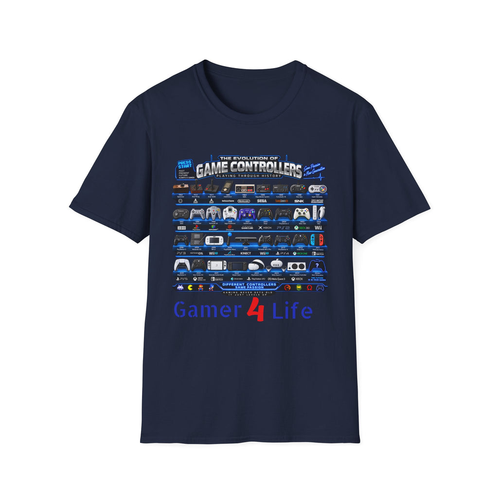 'Gamer 4 Life' Graphic Tee - Game Controllers Evolution