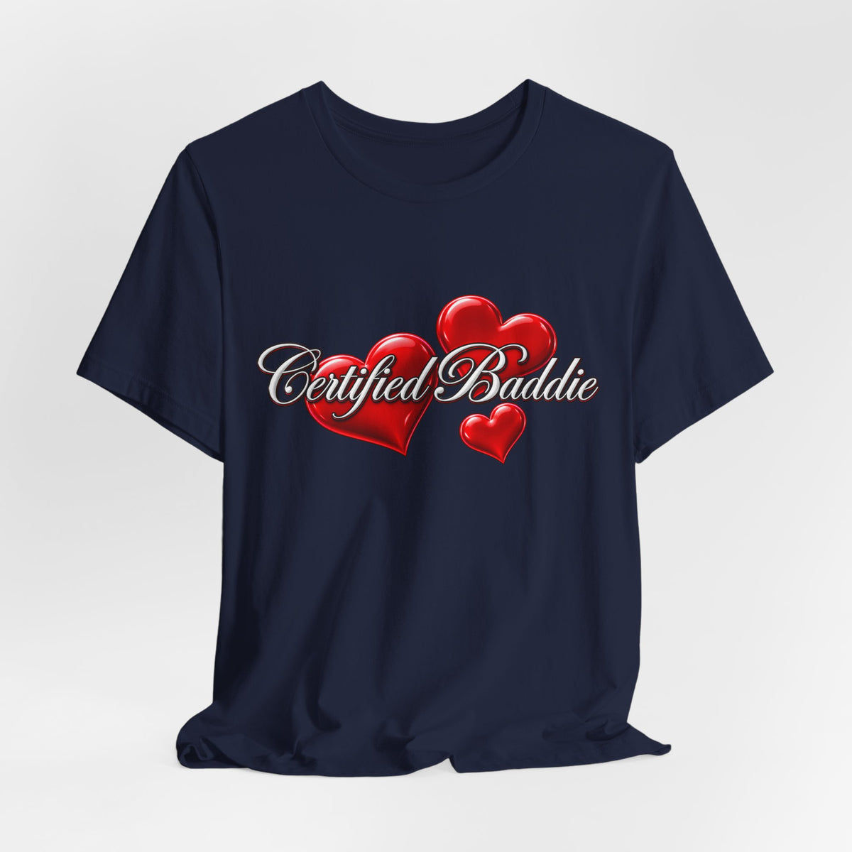 "Certified Baddie" Red Hearts Graphic Tee