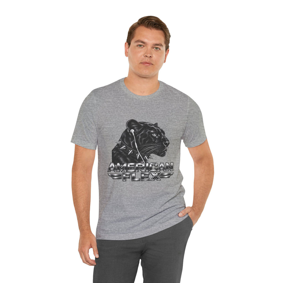 American Flex Panther Tee — Retro Logo Graphic T-Shirt