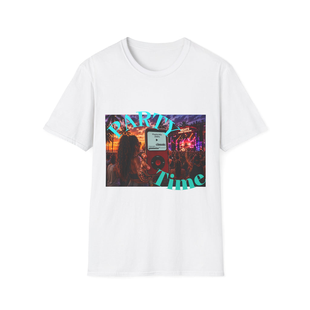 Party Time T-Shirt — Retro Concert Sunset Graphic with 'PARTY' & 'Vibes'