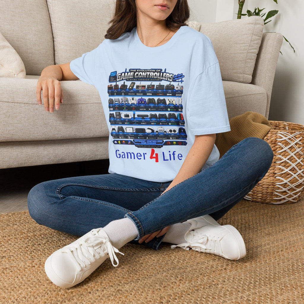 'Gamer 4 Life' Graphic Tee - Game Controllers Evolution