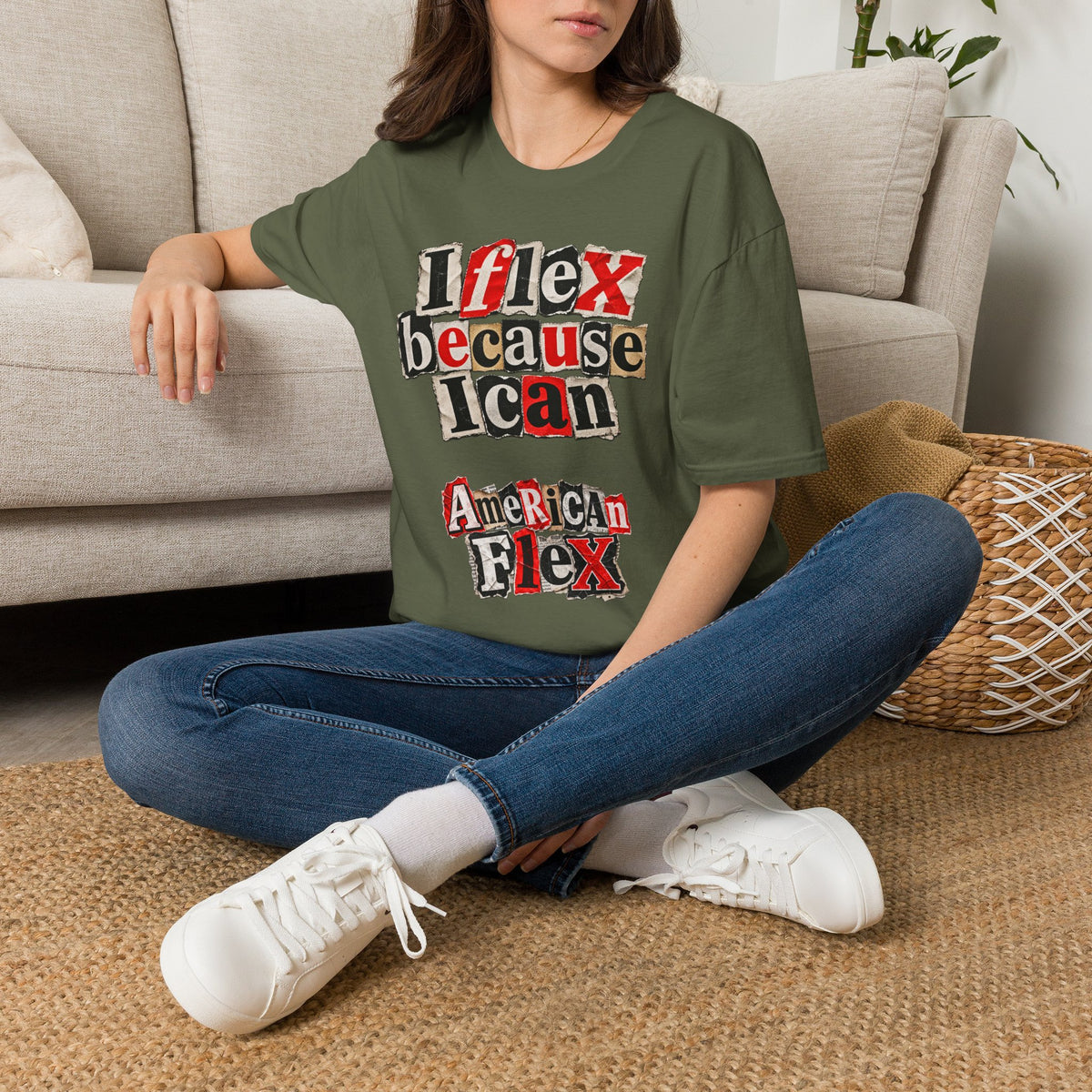 "I Flex Because I Can" American Flex Graphic Tee