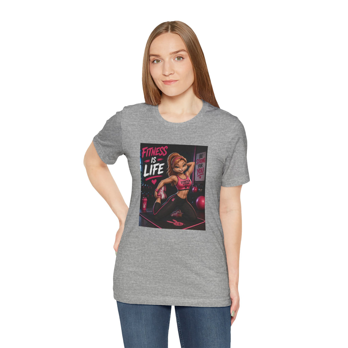 Fitness Is Life Tee — Motivational Gym Workout T-Shirt for Women