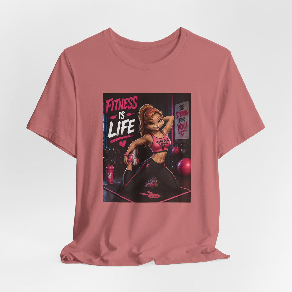 Fitness Is Life Tee — Motivational Gym Workout T-Shirt for Women