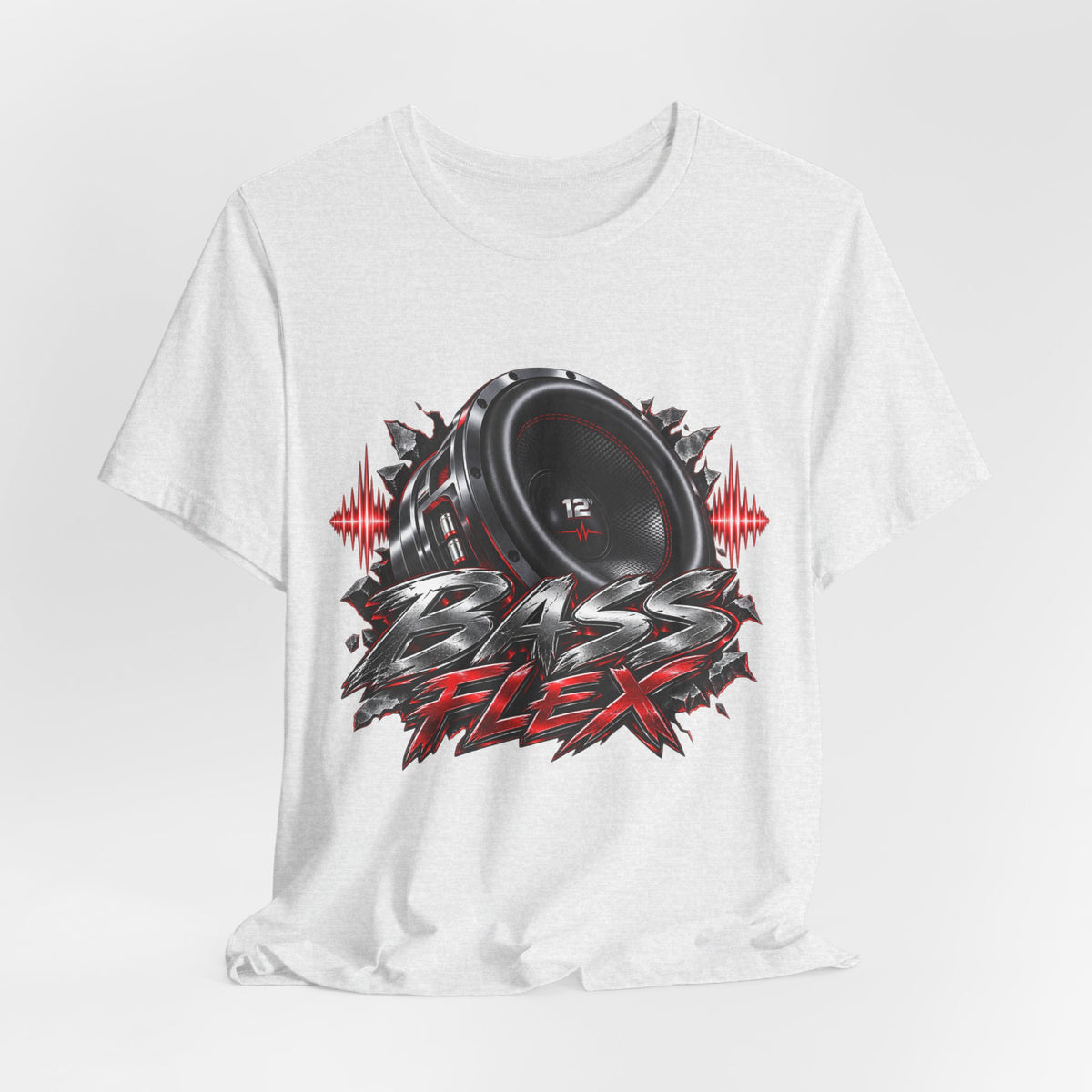 Bass Flex T-Shirt – Car Audio Subwoofer Graphic Tee