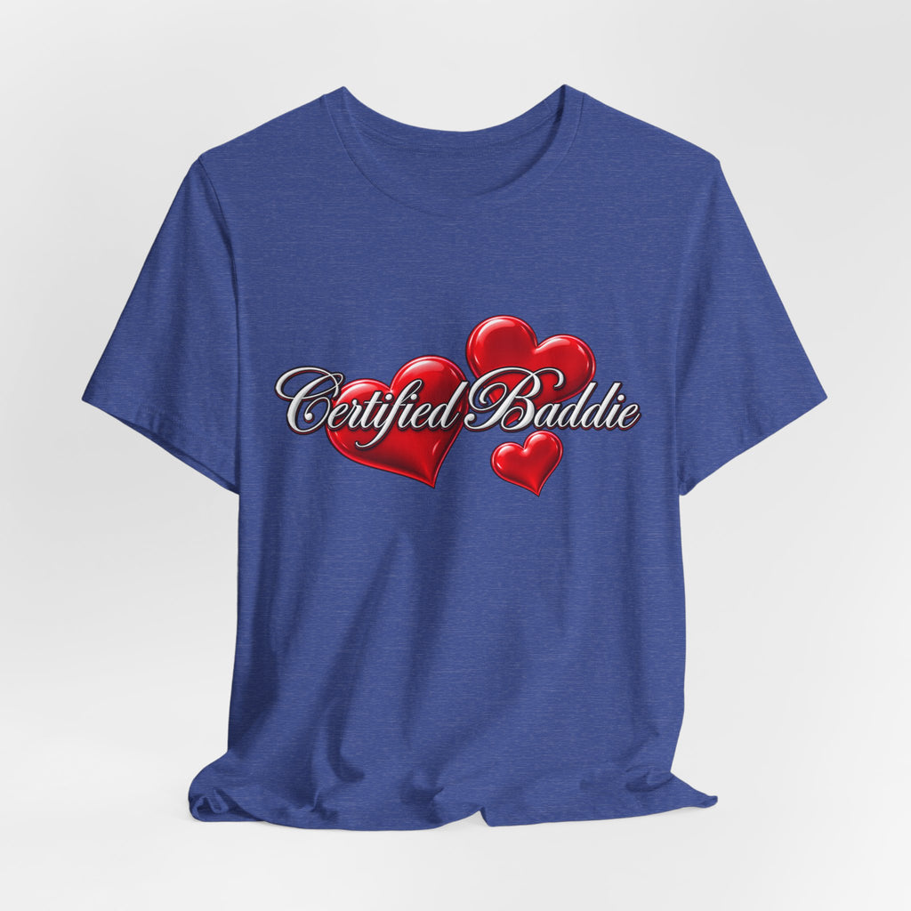 "Certified Baddie" Red Hearts Graphic Tee