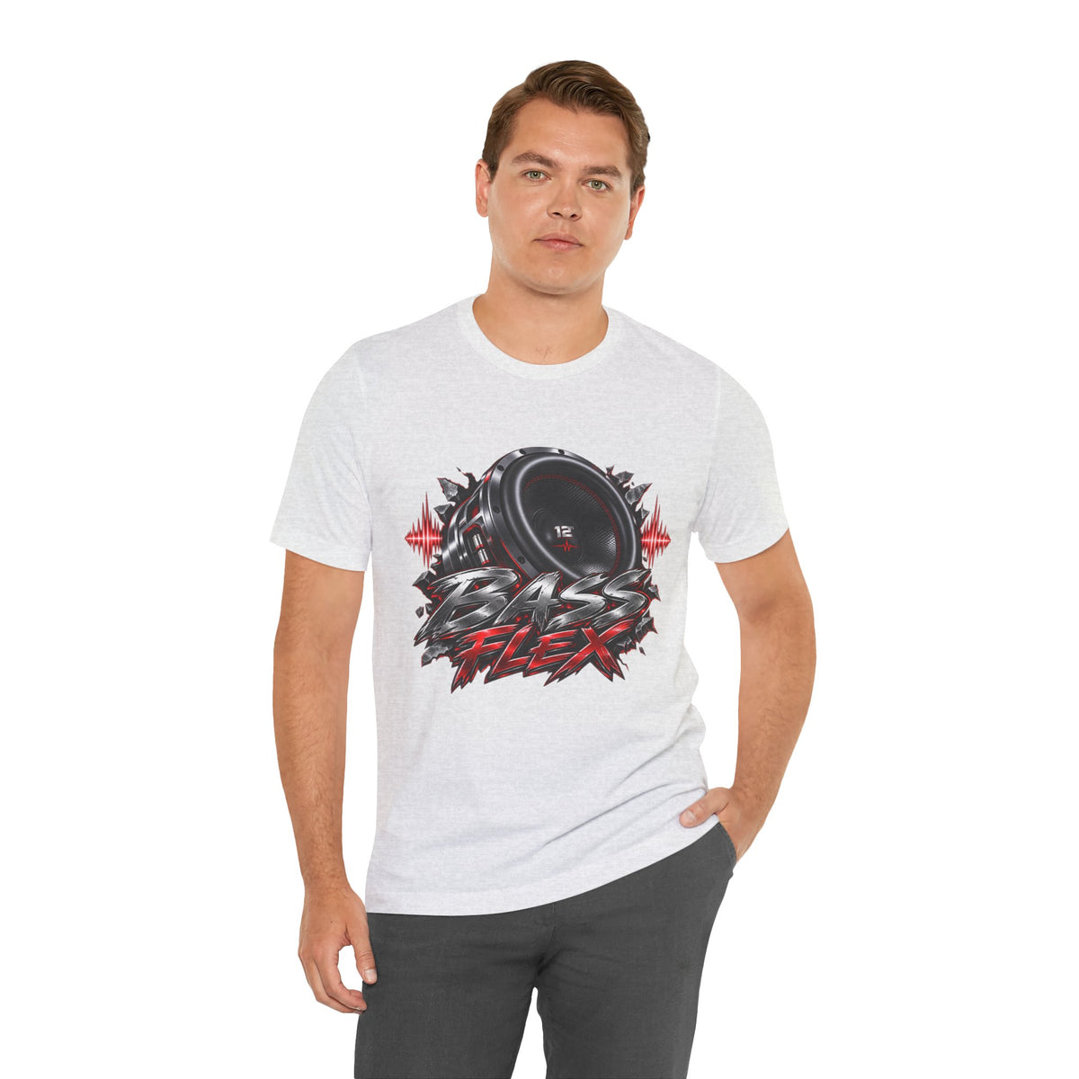 Bass Flex T-Shirt – Car Audio Subwoofer Graphic Tee