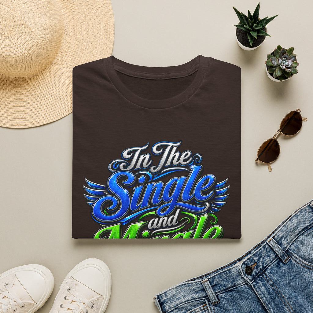 "In The Single and Mingle Stage" T-Shirt — Fun Party Tee