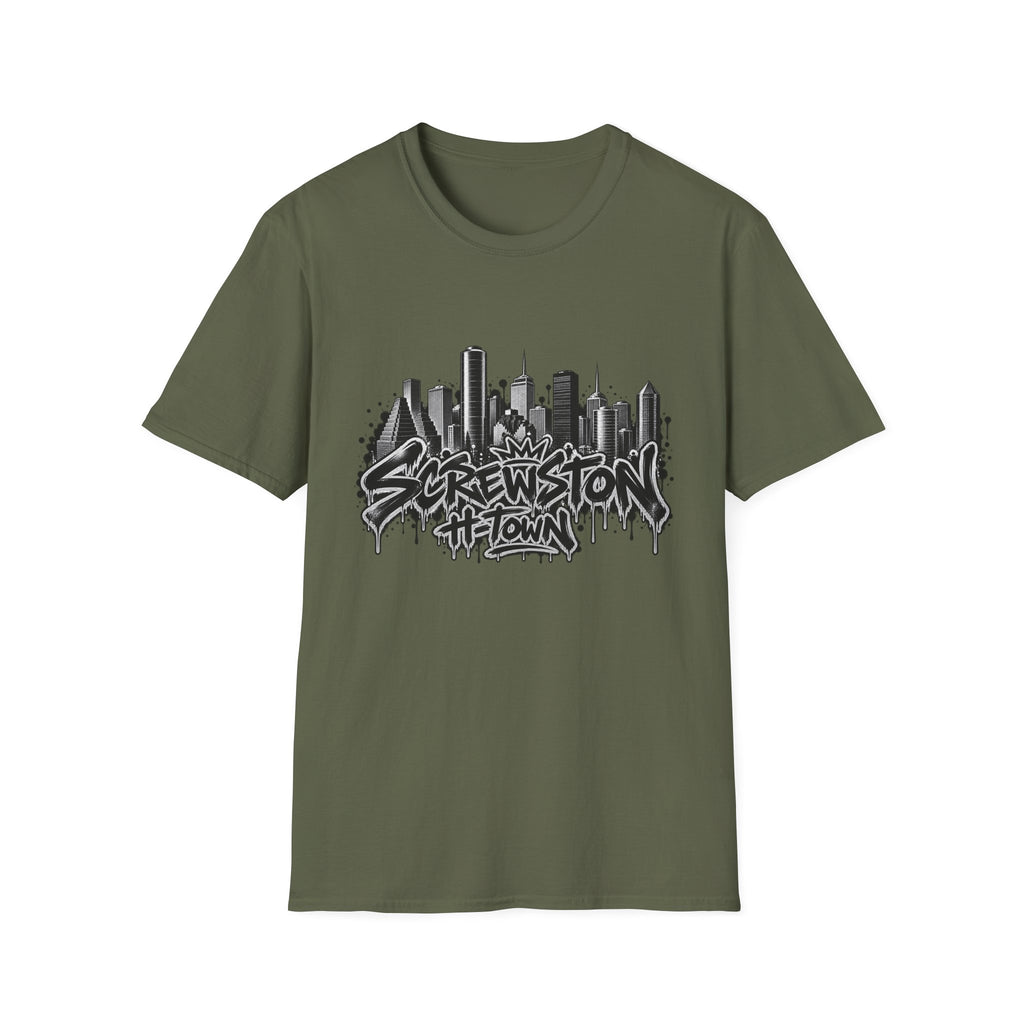 Screwston City  H-Town Skyline Graphic Tee