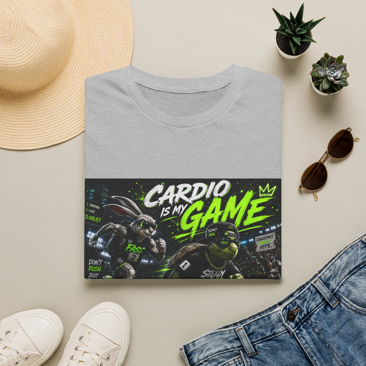 Cardio Is My Game T-Shirt — Neon Fitness Gamer Tee