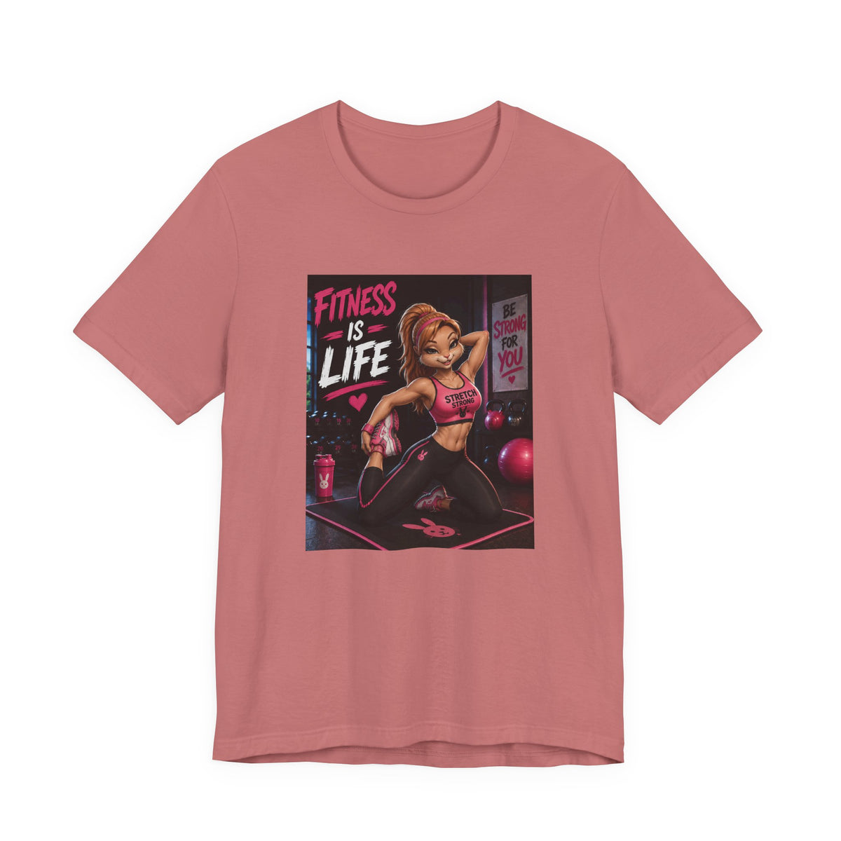 Fitness Is Life Tee — Motivational Gym Workout T-Shirt for Women