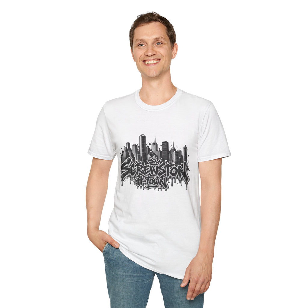 Screwston City  H-Town Skyline Graphic Tee