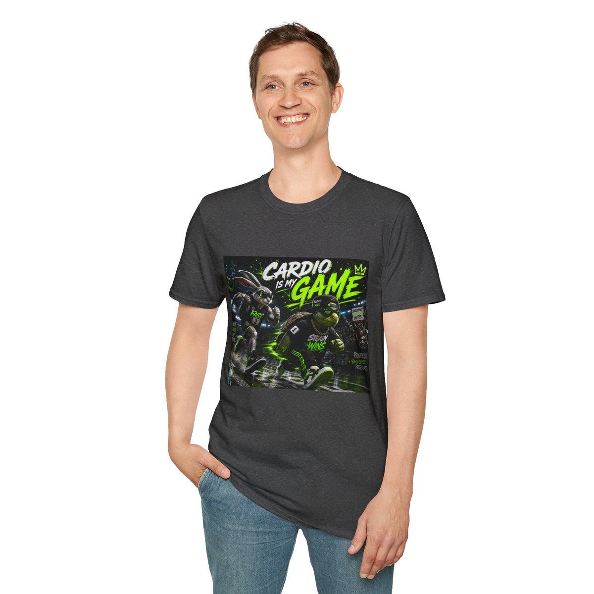 Cardio Is My Game T-Shirt — Neon Fitness Gamer Tee