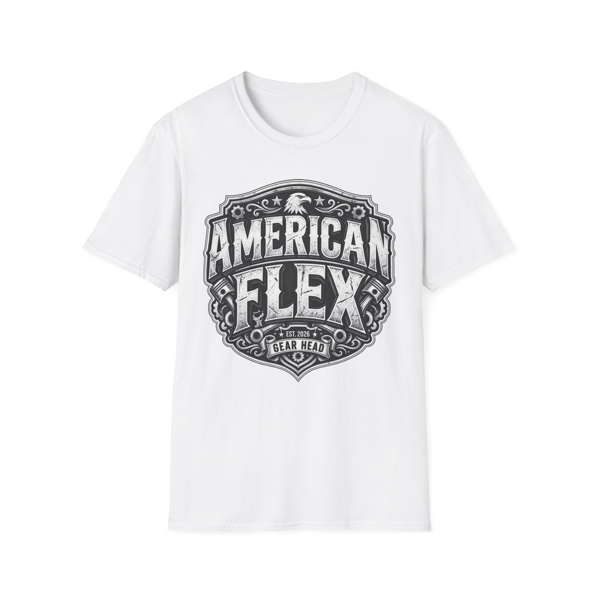 American Flex T‑Shirt — Vintage Patriotic Eagle Graphic Tee