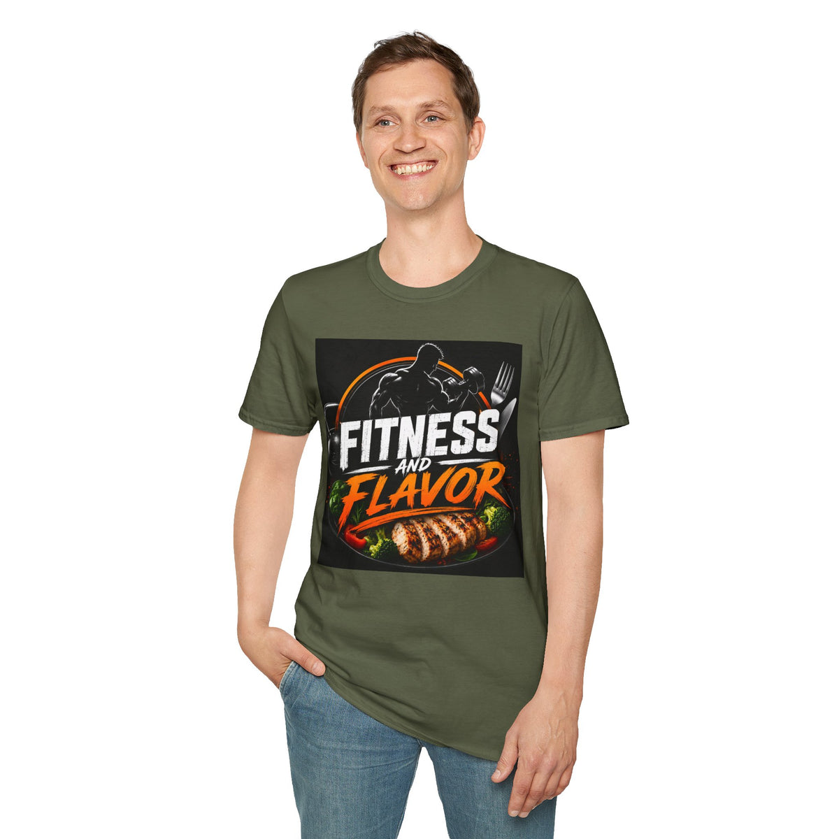 Fitness and Flavor T-Shirt — Gym & Foodie Workout Tee