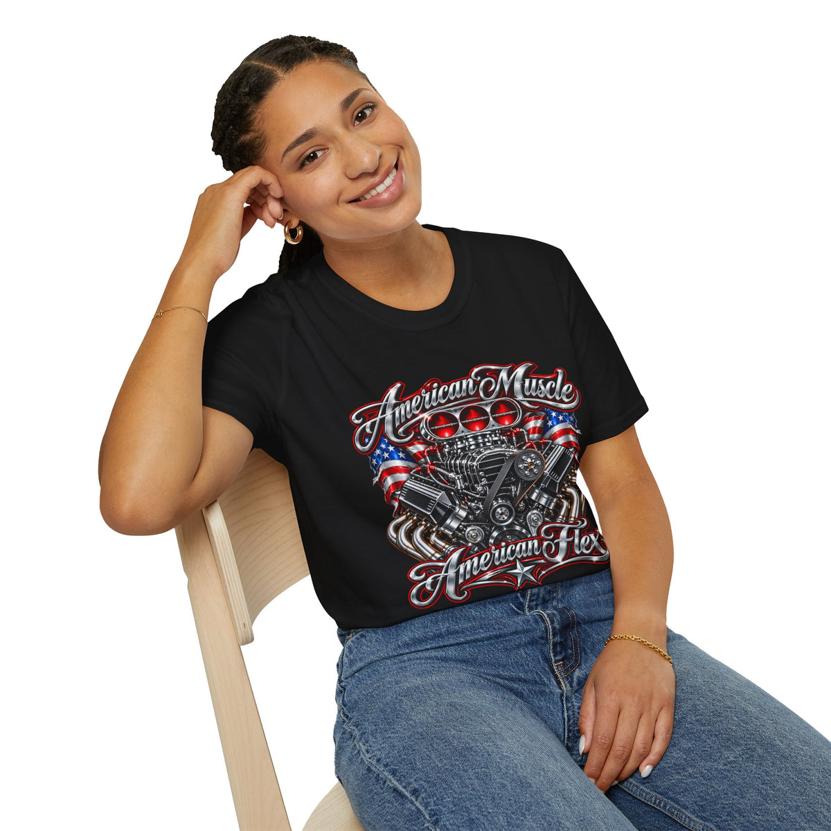 American Muscle Engine Graphic Tee