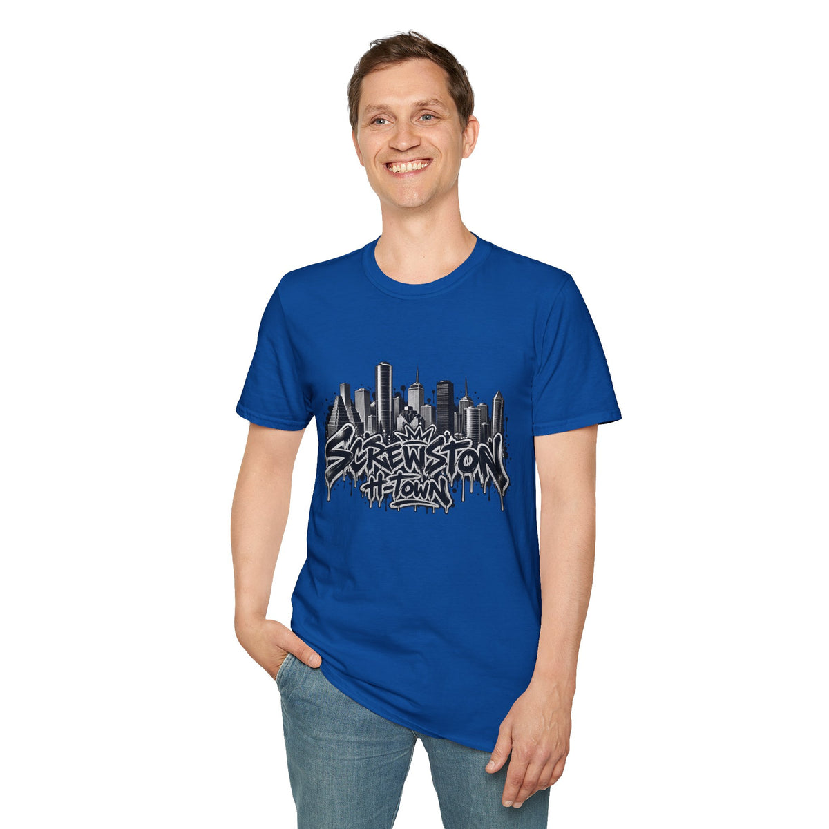 Screwston City  H-Town Skyline Graphic Tee