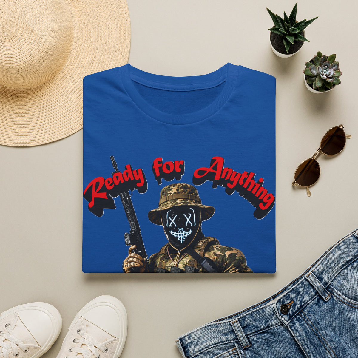 "Ready For Anything" Tactical Soldier Graphic Tee