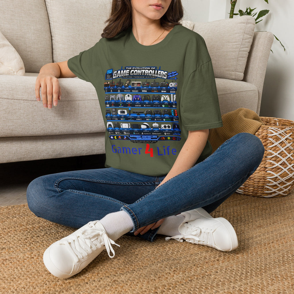 'Gamer 4 Life' Graphic Tee - Game Controllers Evolution