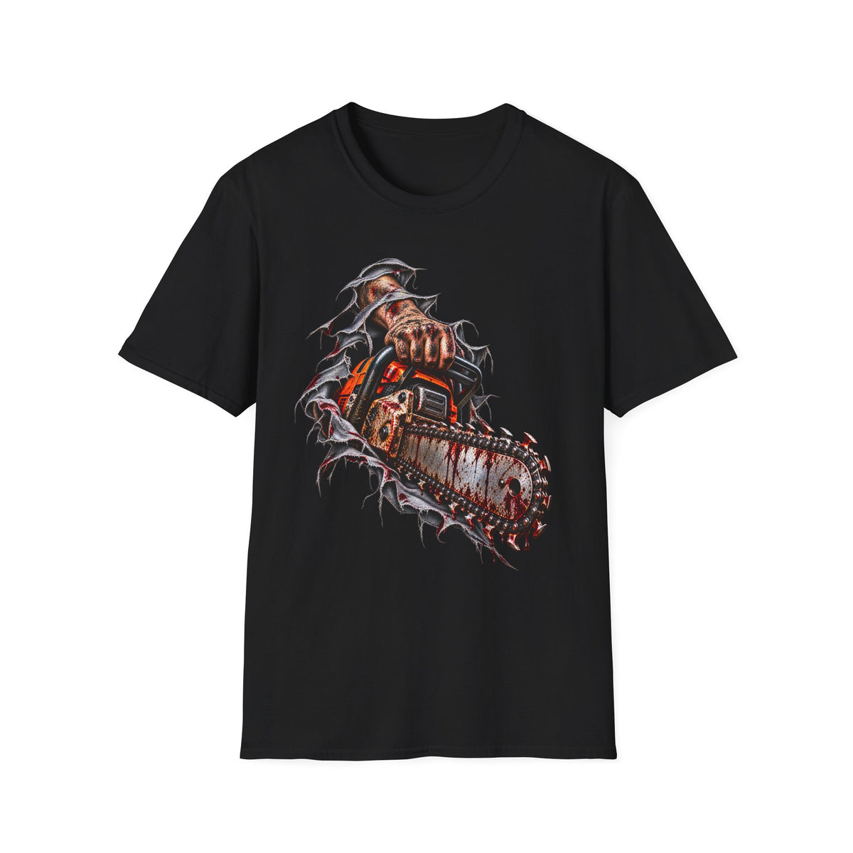 Chainsaw Carving T-Shirt — Horror Graphic Tee