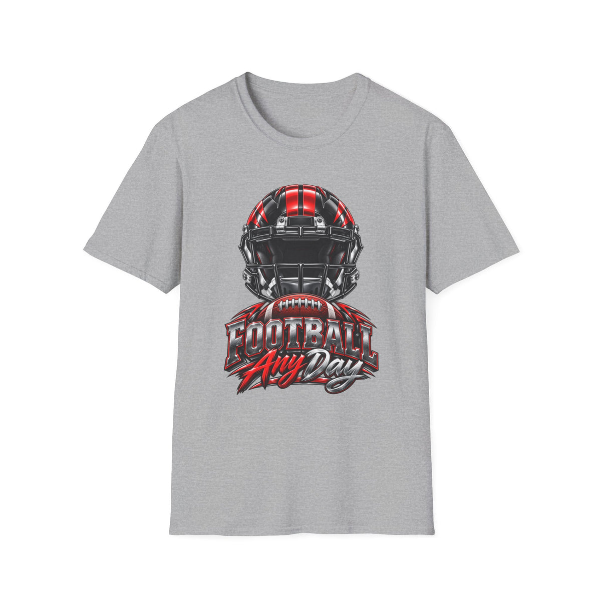 Football Any Day T-Shirt — Helmet Graphic Tee for Football Fans