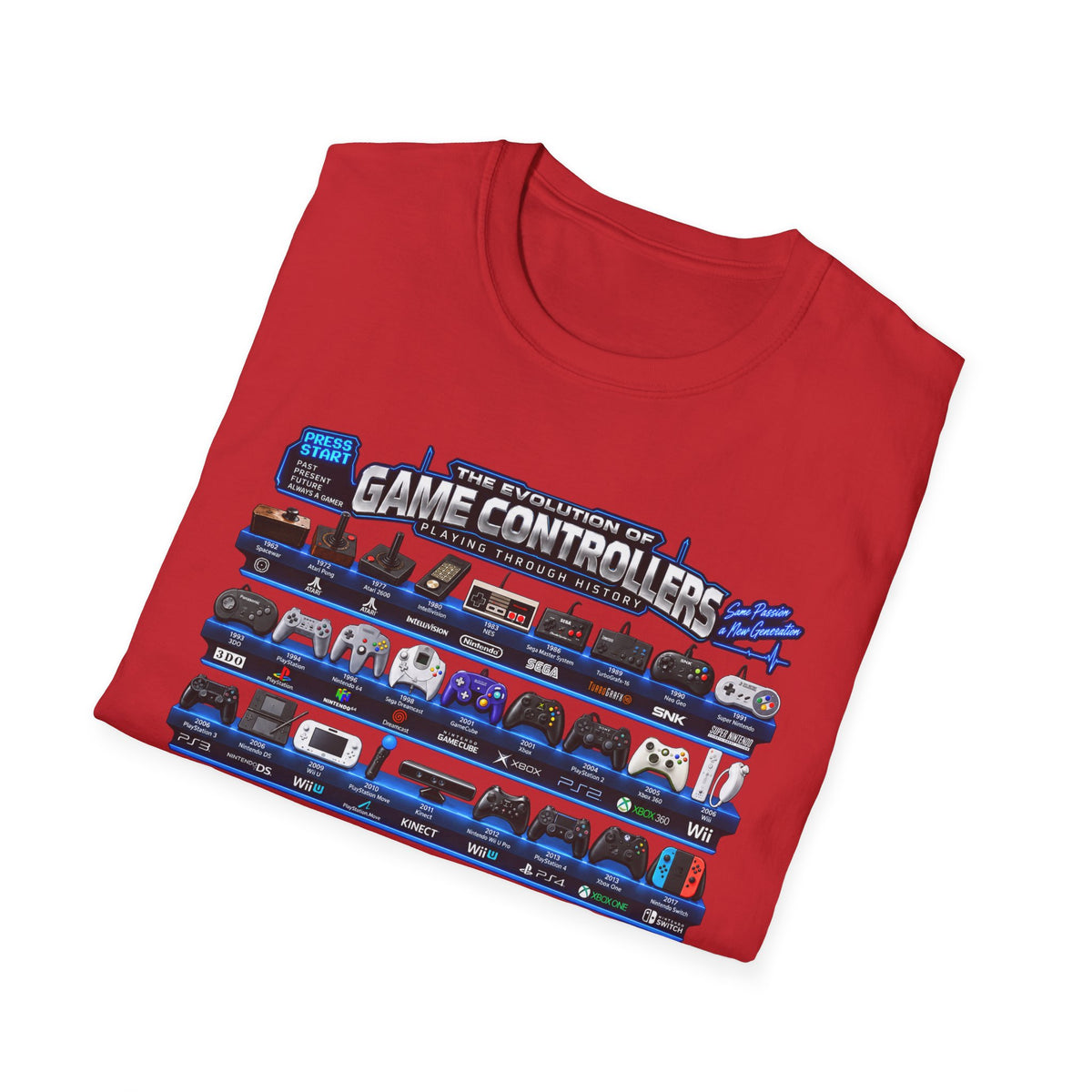 'Gamer 4 Life' Graphic Tee - Game Controllers Evolution