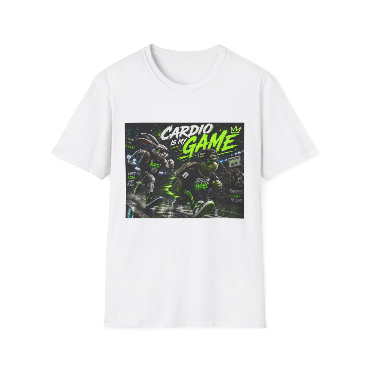 Cardio Is My Game T-Shirt — Neon Fitness Gamer Tee
