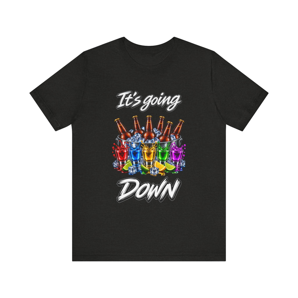 It's Going Down Party T-Shirt — Colorful Bottles and Shots