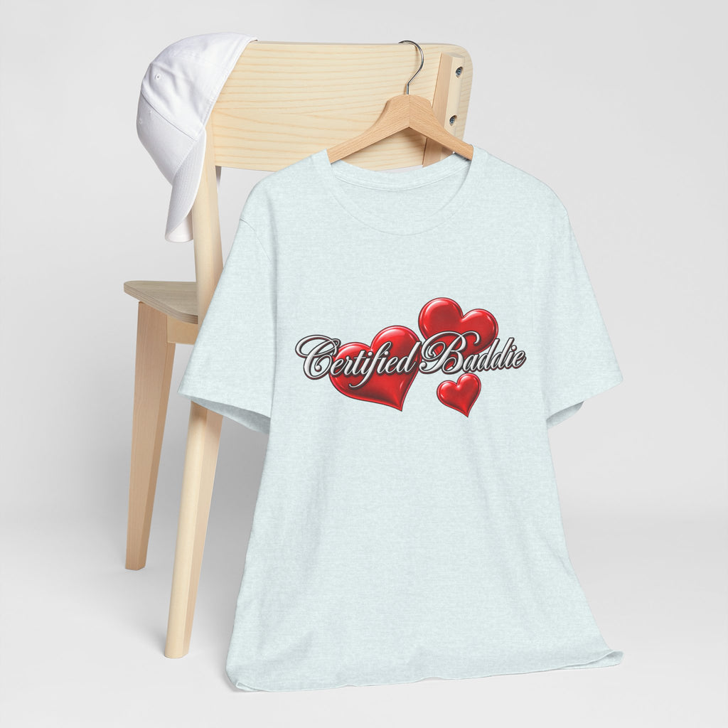 "Certified Baddie" Red Hearts Graphic Tee