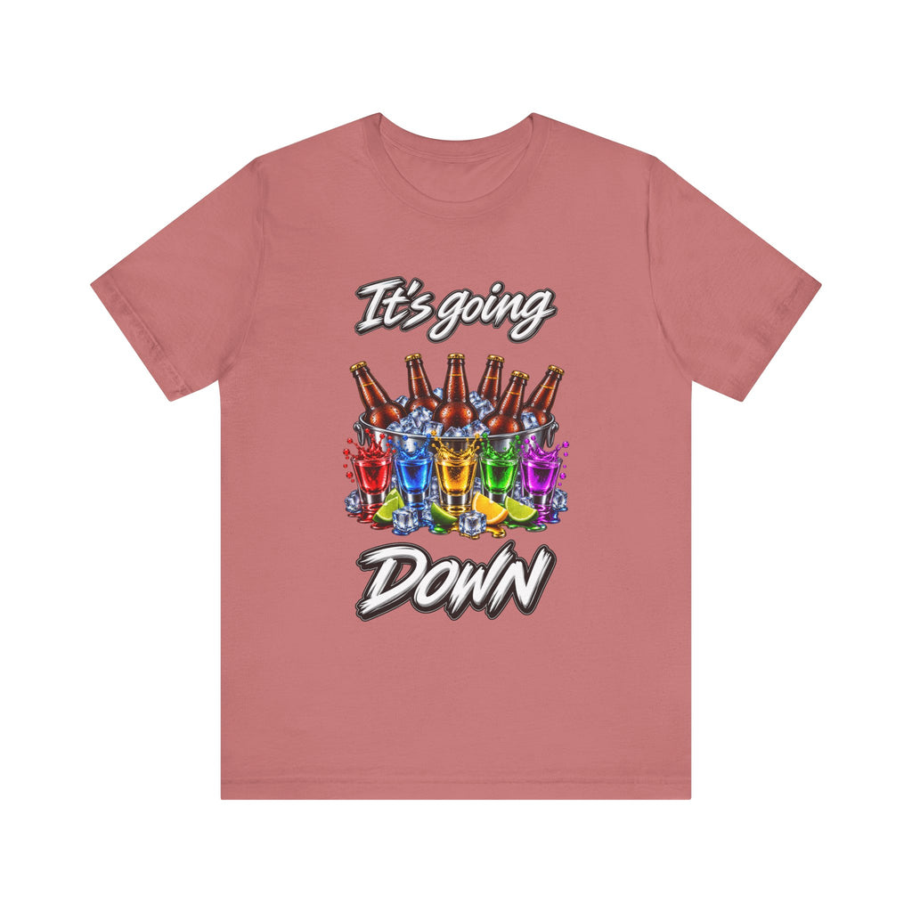 It's Going Down Party T-Shirt — Colorful Bottles and Shots