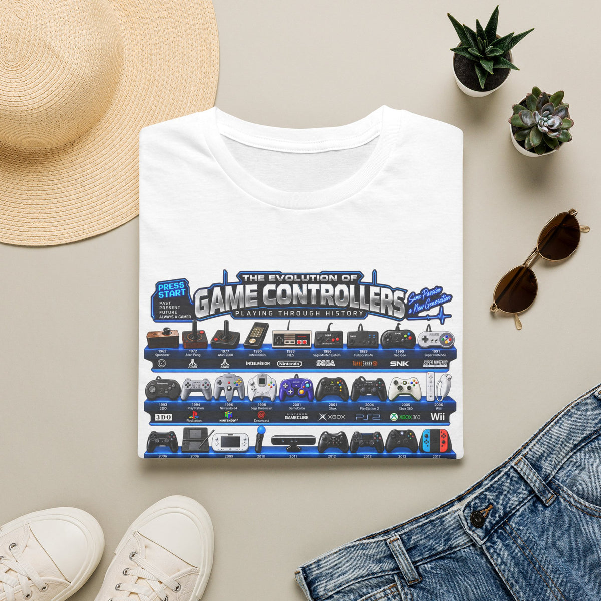 'Gamer 4 Life' Graphic Tee - Game Controllers Evolution
