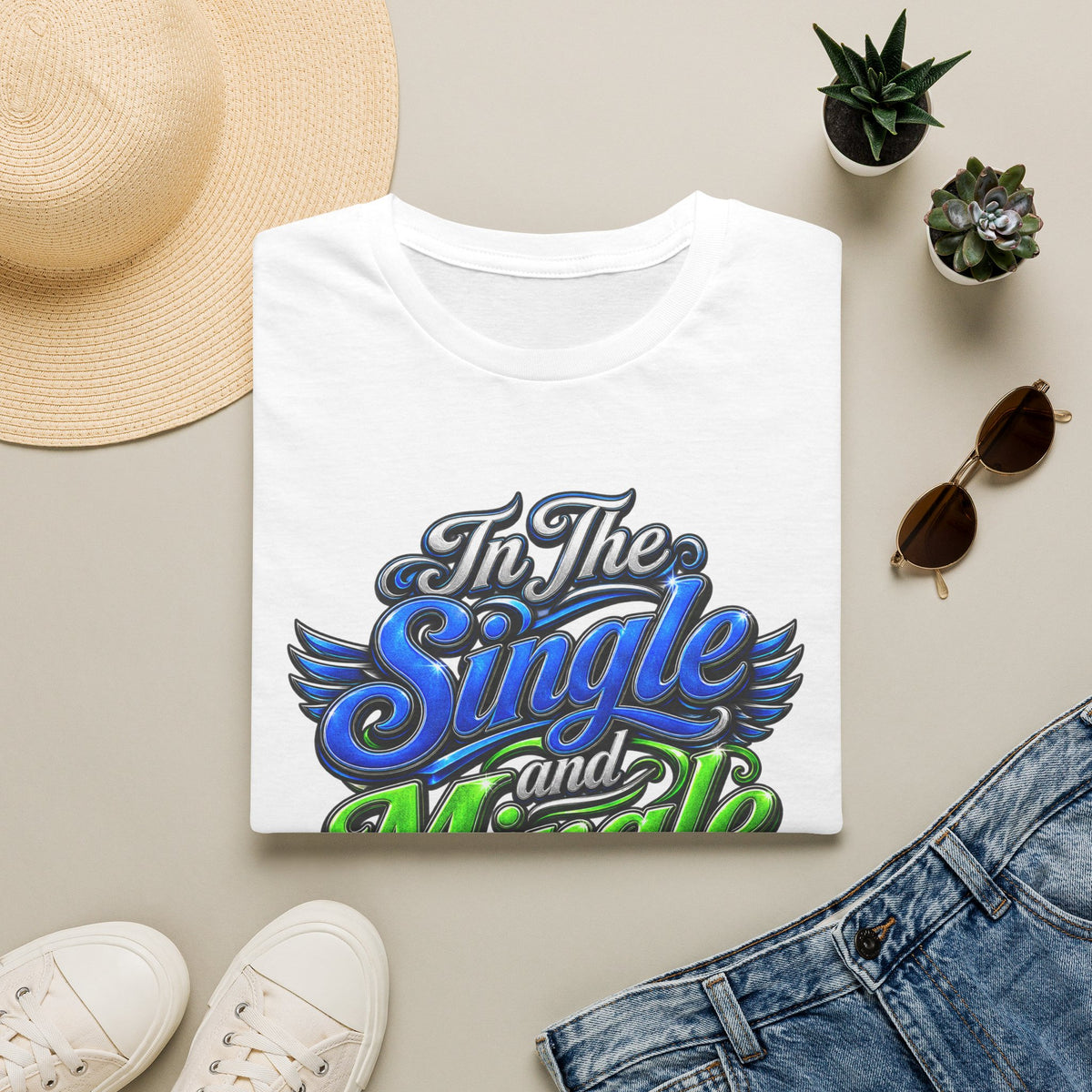"In The Single and Mingle Stage" T-Shirt — Fun Party Tee