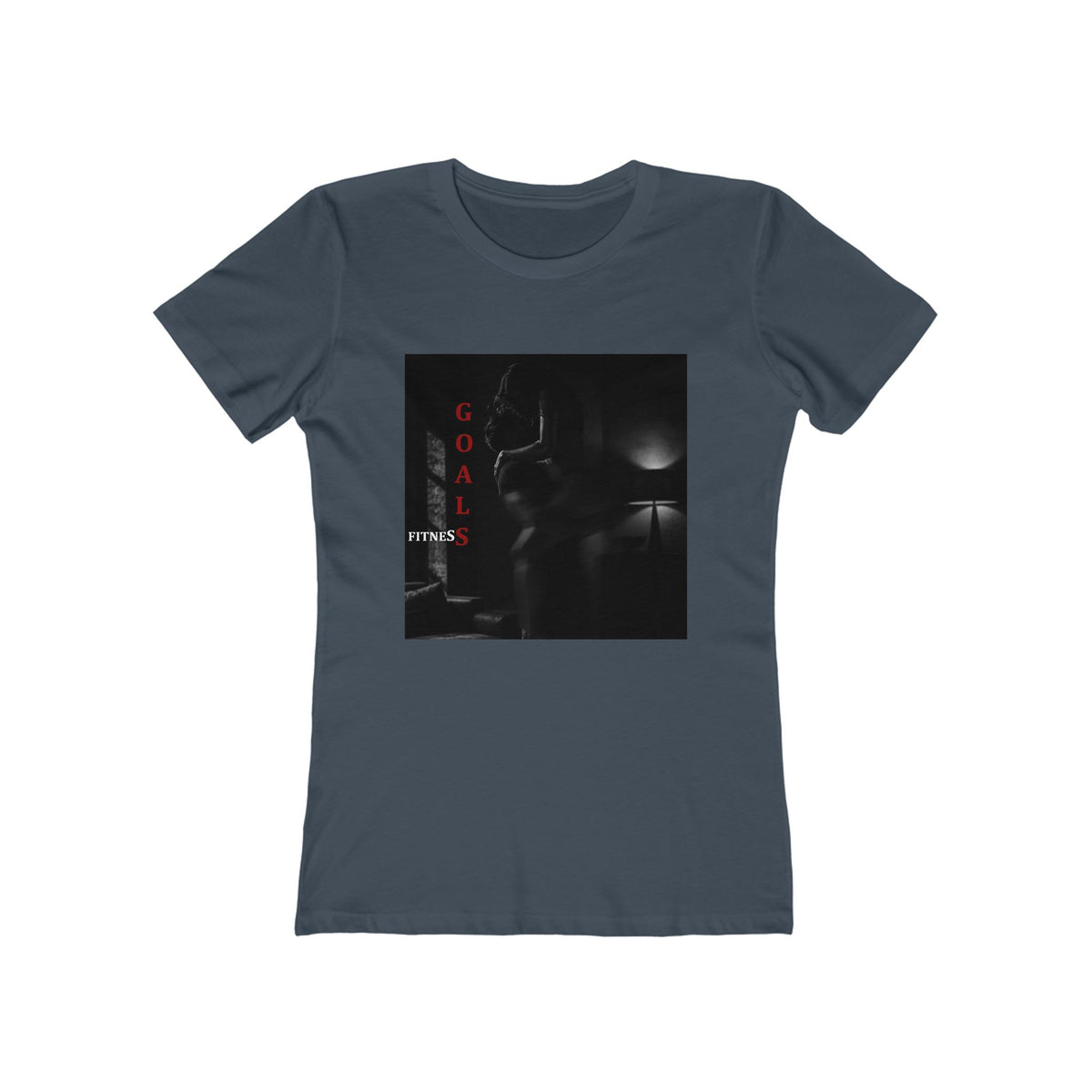 'Fitness Goals' - Women's Dark Noir Graphic Tee