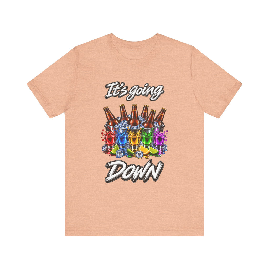 It's Going Down Party T-Shirt — Colorful Bottles and Shots