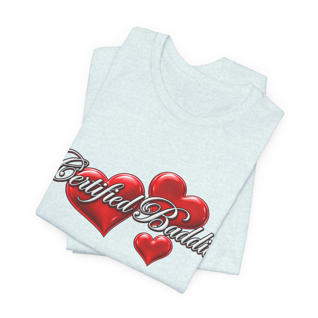 "Certified Baddie" Red Hearts Graphic Tee
