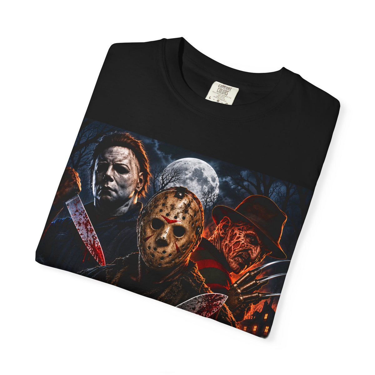 NEW!!! Horror Icons Halloween T-Shirt — Michael Myers & Jason Voorhees & Freddy Krueger