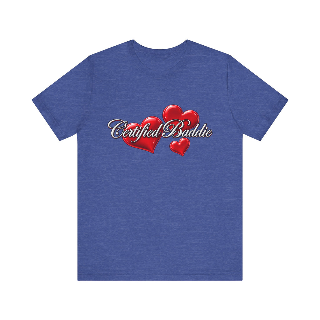 "Certified Baddie" Red Hearts Graphic Tee